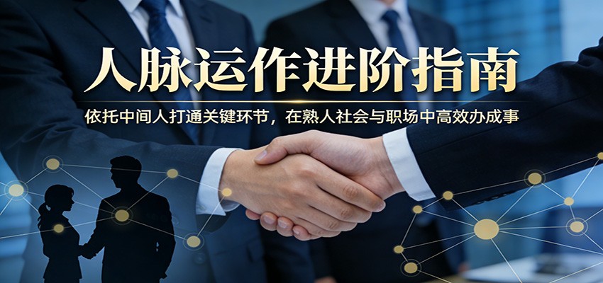 付费文章：人脉运作进阶指南，依托中间人打通关键环节，在熟人社会与职场中高效办成事-百盟网