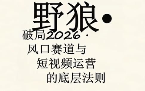 野狼团队·多平台实操运营课,覆盖AI口播、服装、好物、漫剪等热门玩法(更新4月)-百盟网