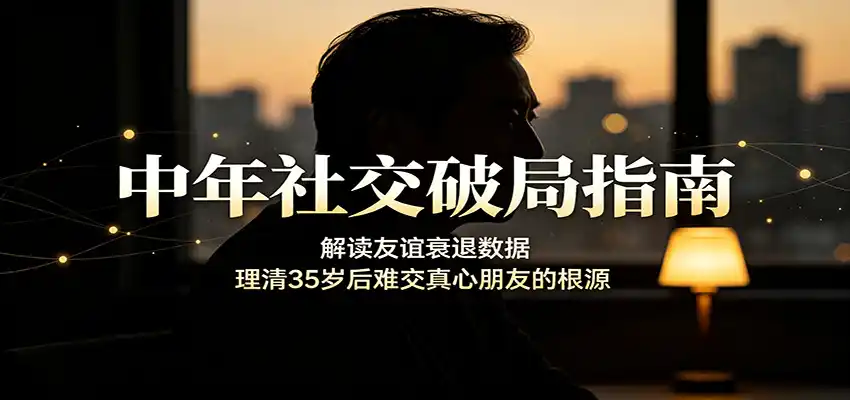 中年社交破局指南:解读友谊衰退数据,理清35岁后难交真心朋友的根源-百盟网