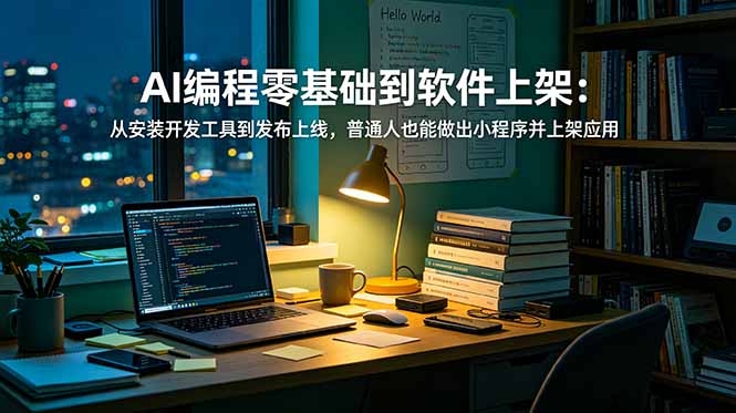 AI编程零基础到软件上架:从安装开发工具到发布上线,普通人也能做出小程序并上架应用商店-百盟网