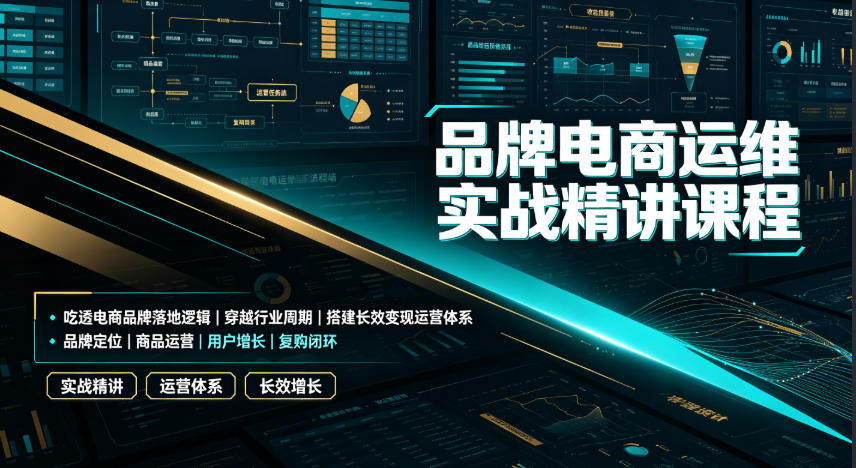 品牌电商运维实战精讲课程｜吃透电商品牌落地逻辑、穿越行业周期、搭建长效变现运营体系-百盟网