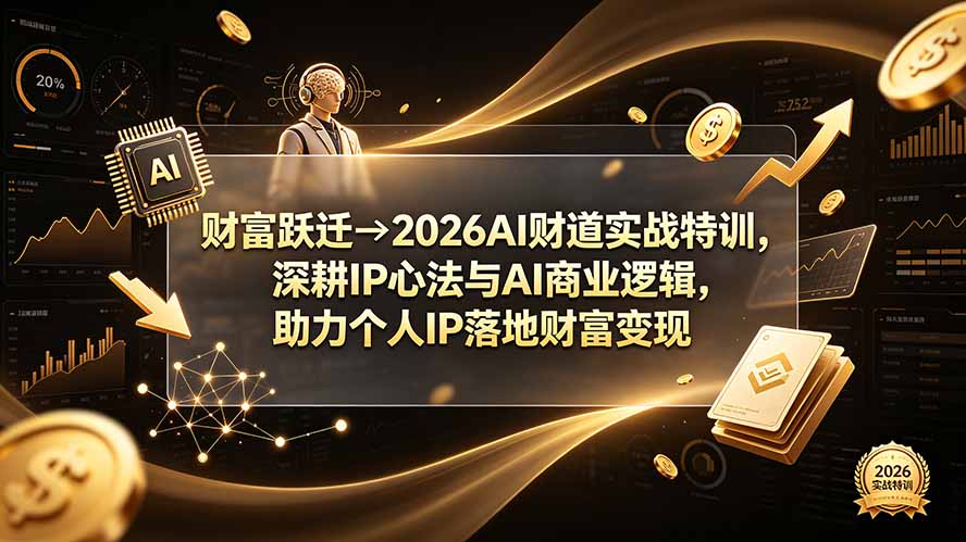 财富跃迁→2026AI财道实战特训，深耕IP心法与AI商业逻辑，助力个人IP落地财富变现-百盟网