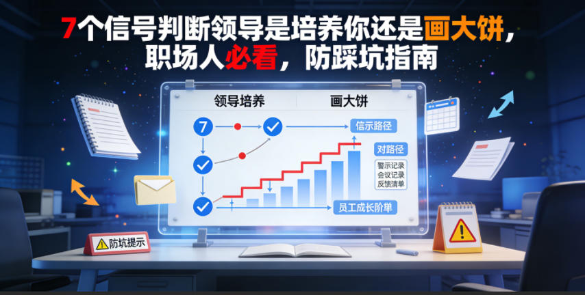 付费文章：7个信号判断领导是培养你还是画大饼，职场人必看，防踩坑指南-百盟网