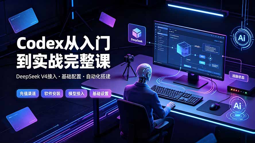 Codex从入门到实战完整课｜充值·安装·接入DeepSeek，记忆·插件·Skill·CLI·MCP全拆解-百盟网