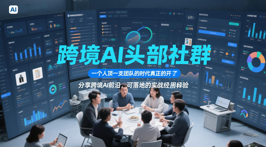 跨境AI头部社群，一个人顶一支团队的时代真正的开始了，分享跨境AI前沿，可落地的实战经验(更新6月19日)-百盟网