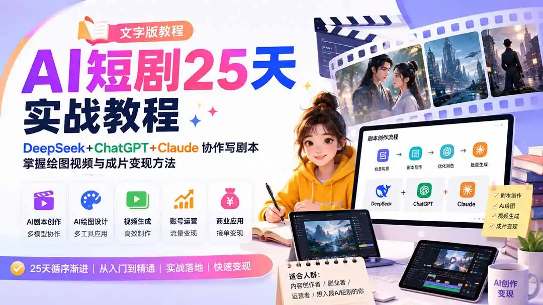 AI短剧25天实战教程(文字版教程-百盟网