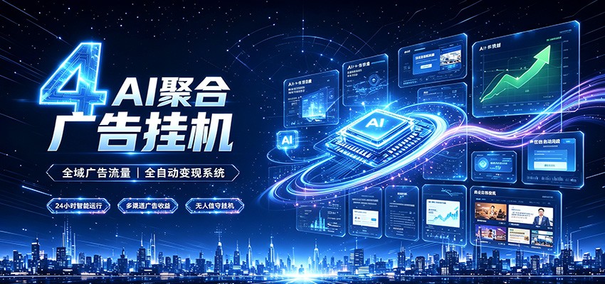 全域广告流量聚合，AI无人挂机稳赚佣金，打造长期稳定被动收入副业-百盟网