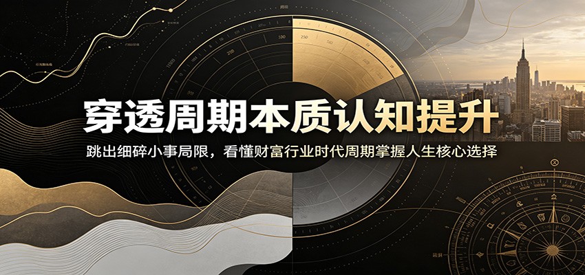 穿透周期本质认知提升：跳出细碎小事局限，看懂财富行业时代周期掌握人生核心选择-百盟网