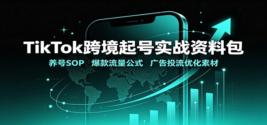 TikTok跨境起号实战资料包:养号SOP,爆款流量公式,广告投流优化素材-百盟网