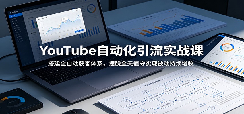 YouTube自动化引流实战课:搭建全自动获客体系,摆脱全天值守实现被动持续增收-百盟网