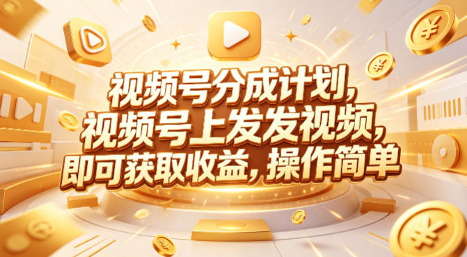 视频号分成计划，599元众筹的Red团队课程，视频号上发发视频，即可获取收益，操作简单-百盟网