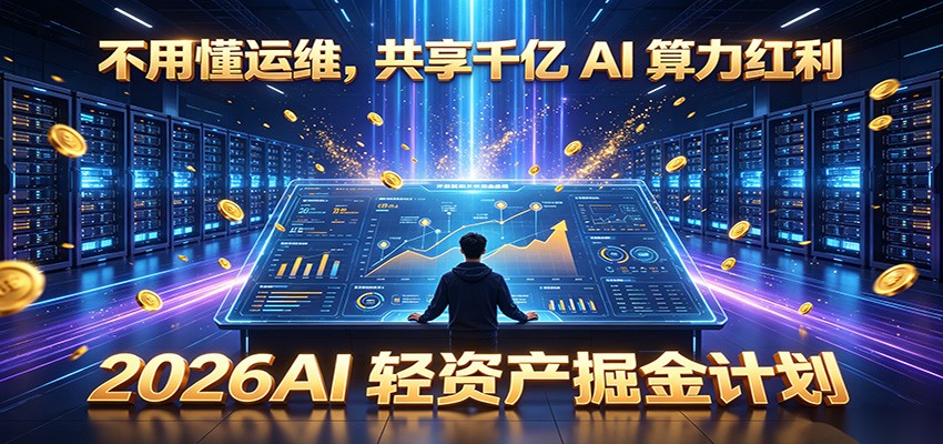 不用懂运维，共享千亿 AI 算力红利，2026AI 轻资产掘金计划-百盟网