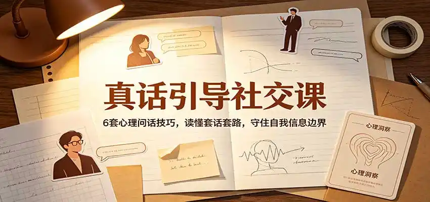 真话引导社交课：6套心理问话技巧，读懂套话套路，守住自我信息边界-百盟网