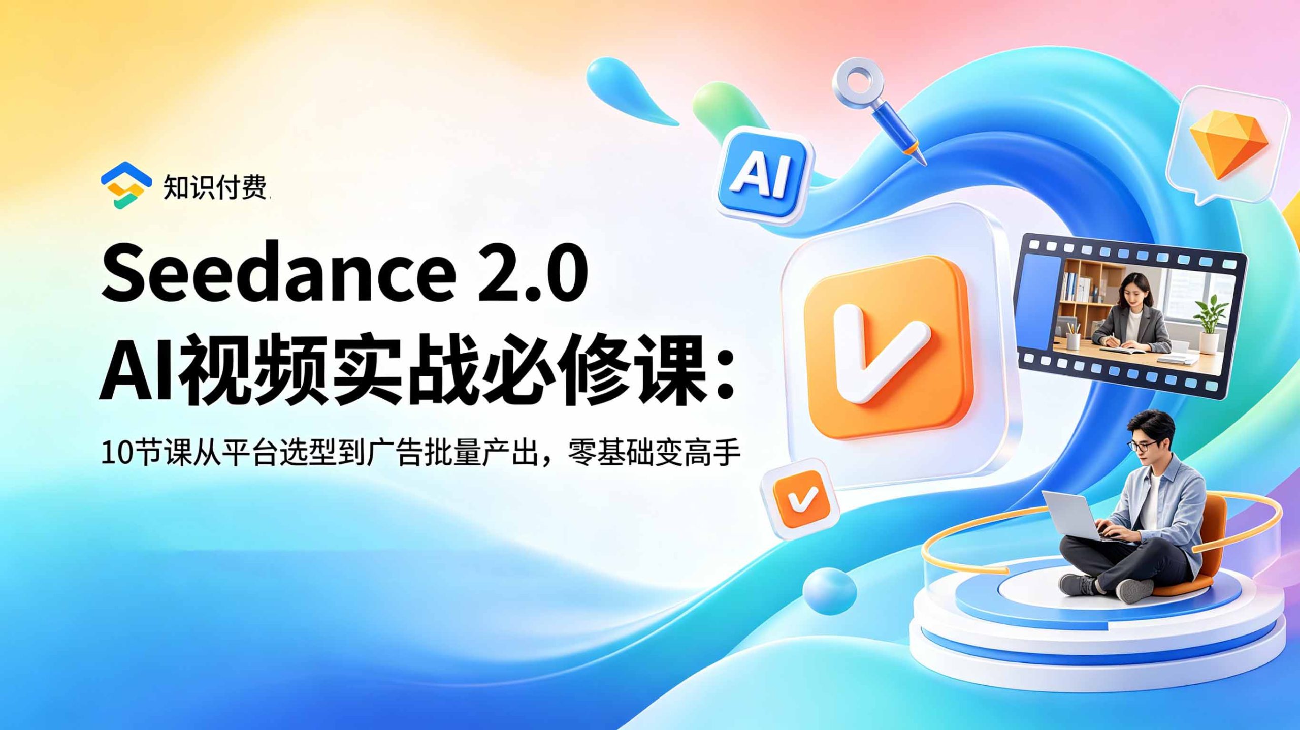 Seedance 2.0 AI视频实战必修课：10节课从平台选型到广告批量产出，零基础变高手-百盟网