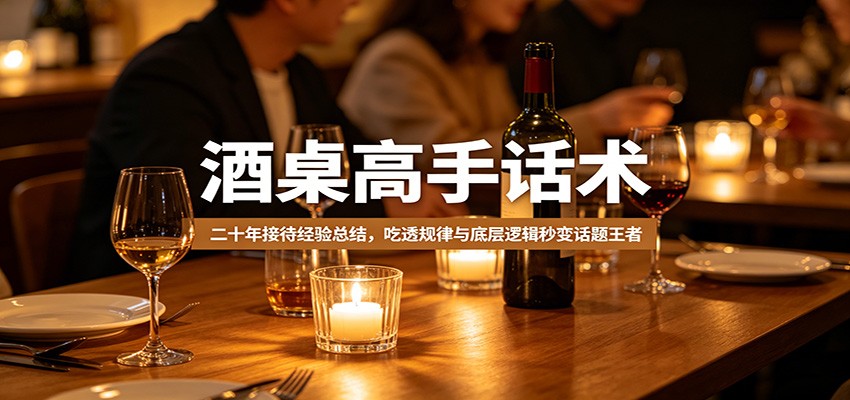 酒桌高手话术：二十年接待经验总结，吃透规律与底层逻辑秒变话题王者-百盟网
