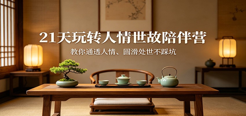 21天玩转人情世故陪伴营：教你通透人情、圆滑处世不踩坑-百盟网