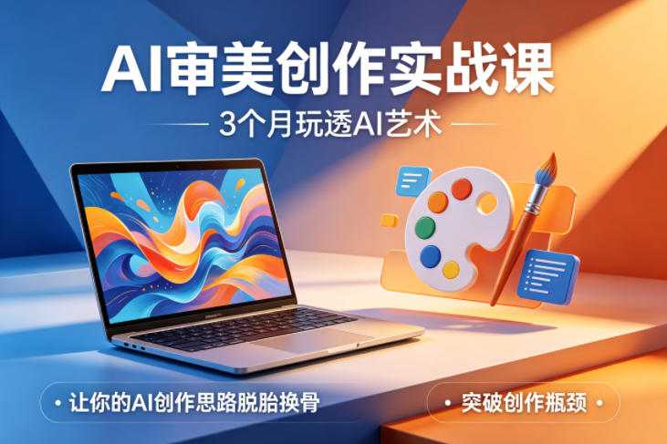 AI审美创作实战课，3个月玩透AI艺术，让你的AI创作思路脱胎换骨，突破创作瓶颈-百盟网