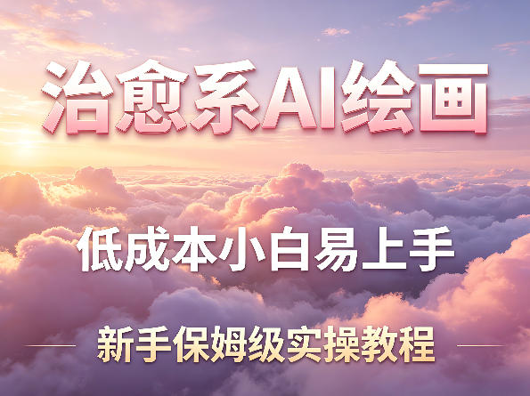 治愈系AI绘画提示词项目，低成本小白易上手，每天10分钟，新手保姆级实操教程-百盟网
