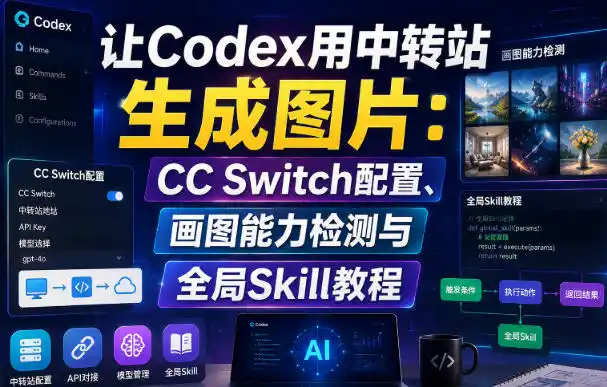 让Codex用中转站生成图片：CC Switch配置、画图能力检测与全局Skill教程-百盟网