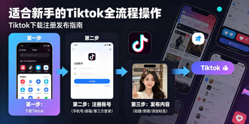 Tiktok下载注册发布,适合新手的Tiktok全流程操作-百盟网