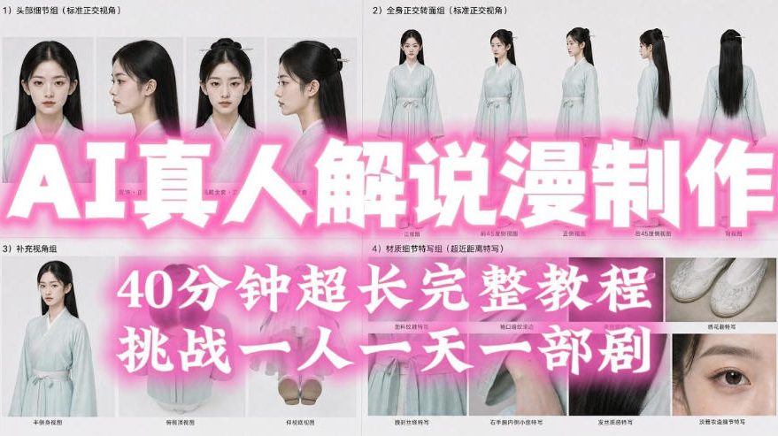 2026年AI真人解说漫剧自动批量化制作教程，40分钟超长完整，自动批量化制作，挑战一人一天一部剧！-百盟网