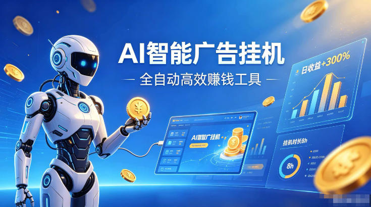 AI智能广告挂G，在家自动賺收益，全程无需人工操作、不用直播、不用拉人【揭秘】-百盟网
