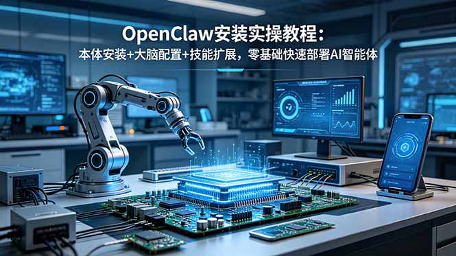 OpenClaw安装实操教程：本体安装+大脑配置+技能扩展，零基础快速部署AI智能体-百盟网