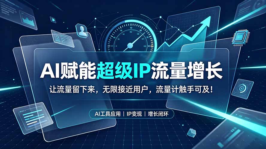 AI赋能超级IP流量增长：让流量留下来，无限接近用户，流量计触手可及！-百盟网