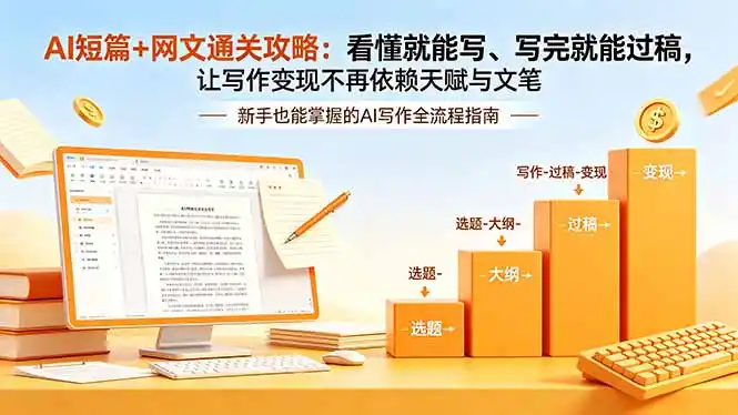 AI短篇+网文通关攻略-更新：看懂就能写、写完就能过稿，让写作变现不再依赖天赋与文笔-百盟网