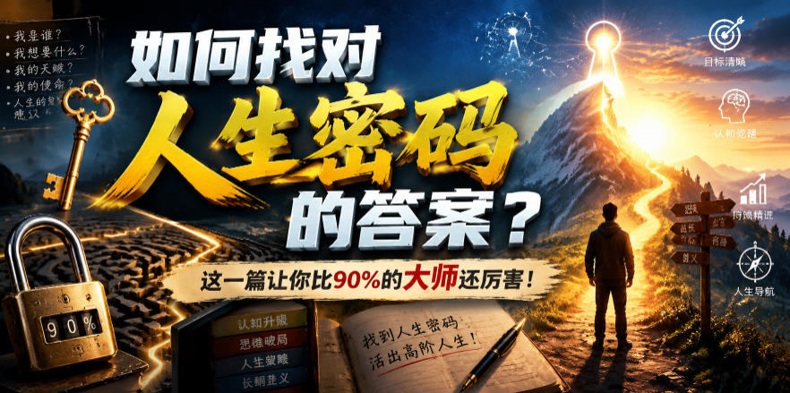 付费文章：如何找对人生密码的答案？这一篇让你比90%的大师还厉害！-百盟网